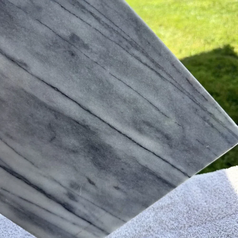 Marble Pastry Board w/ Non-Slip Rubber Feet, Gray, ~16.25”x12.5”x1.5”